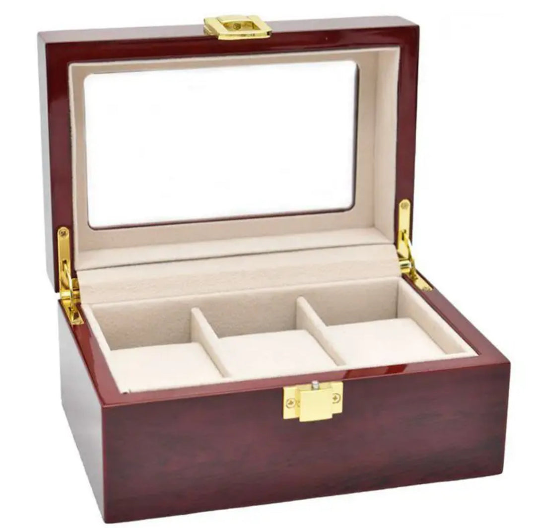 ORGANIZADOR DE MADERA PARA 3 RELOJES