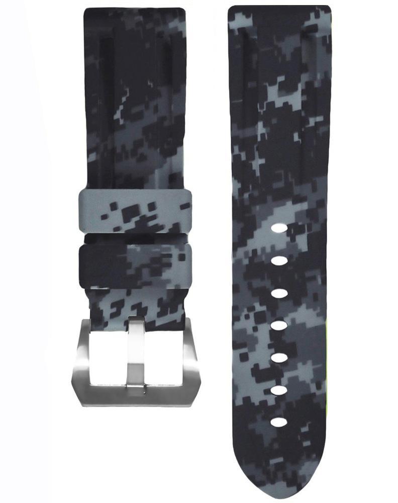 CORREA BLACK PIXEL SILICONA 22MM