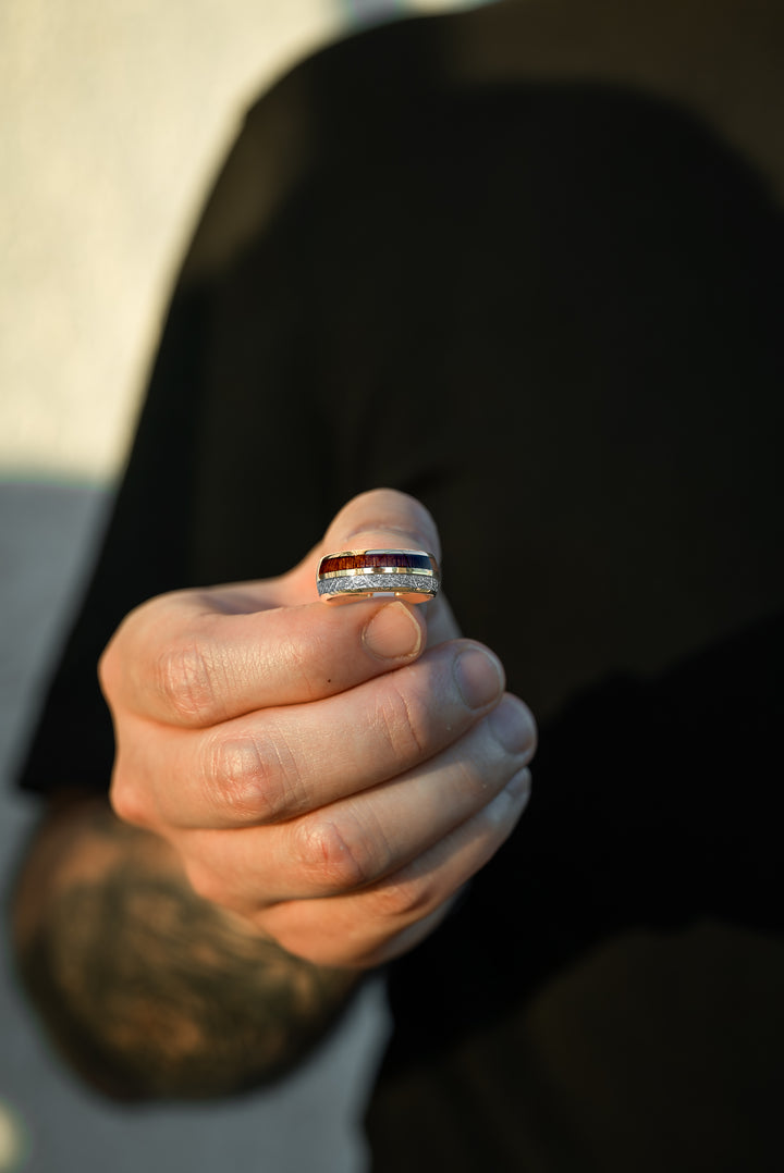 Anillo Golden Fall Carburo de Tungsteno