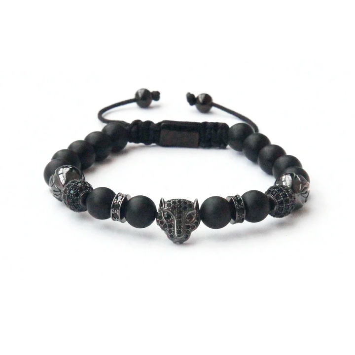 Pulsera Black Leopard Onyx Matte Private Collection