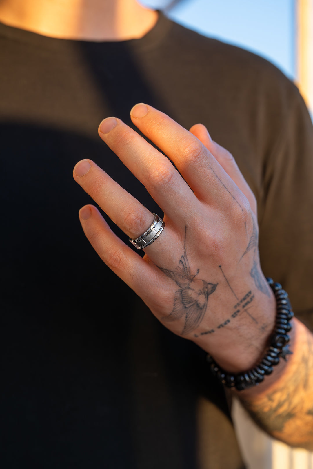 Anillo Blaze Silver Carburo de Tungsteno