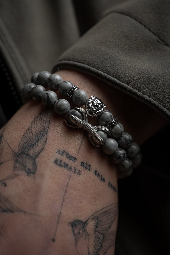 Pack de pulseras Silver Grey Dominion Lion Private Collection