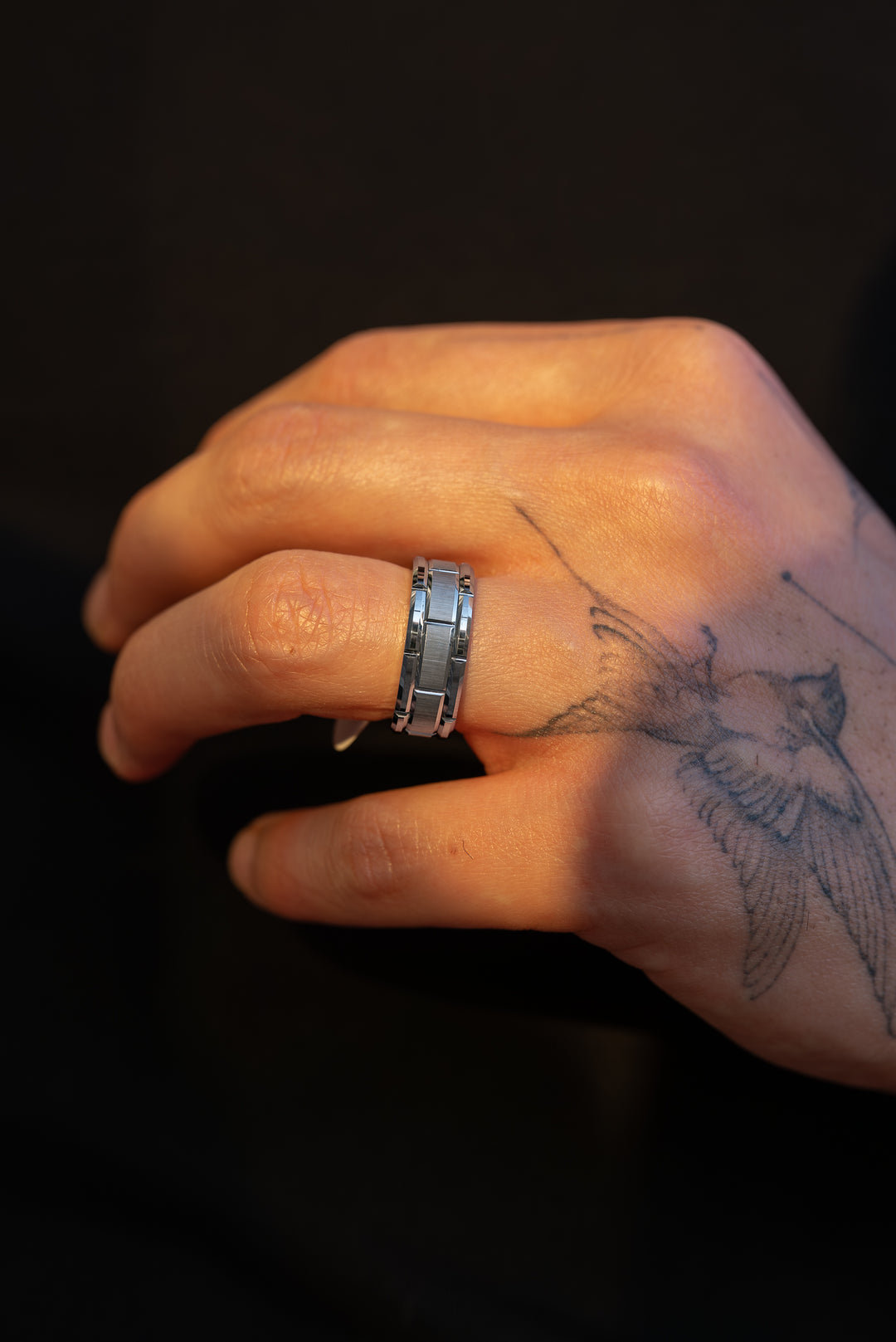 Anillo Blaze Silver Carburo de Tungsteno