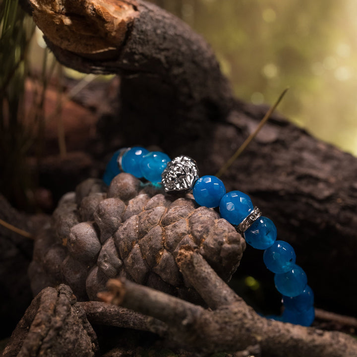 Pulsera Serenity Lion Blue Onyx Private Collection