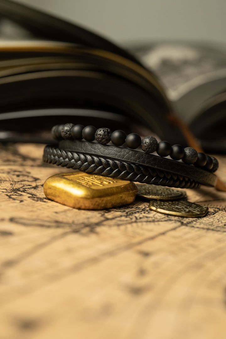 Pulsera LeatherCraft Black - Private Collection