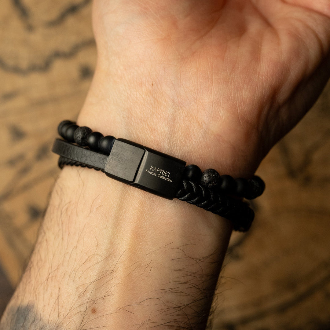 Pulsera LeatherCraft Black - Private Collection