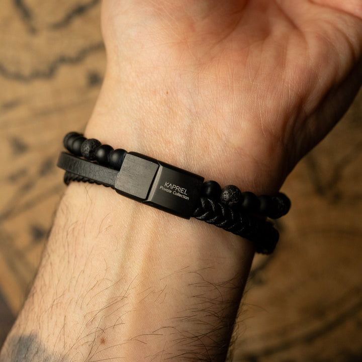 Pulsera LeatherCraft Black - Private Collection