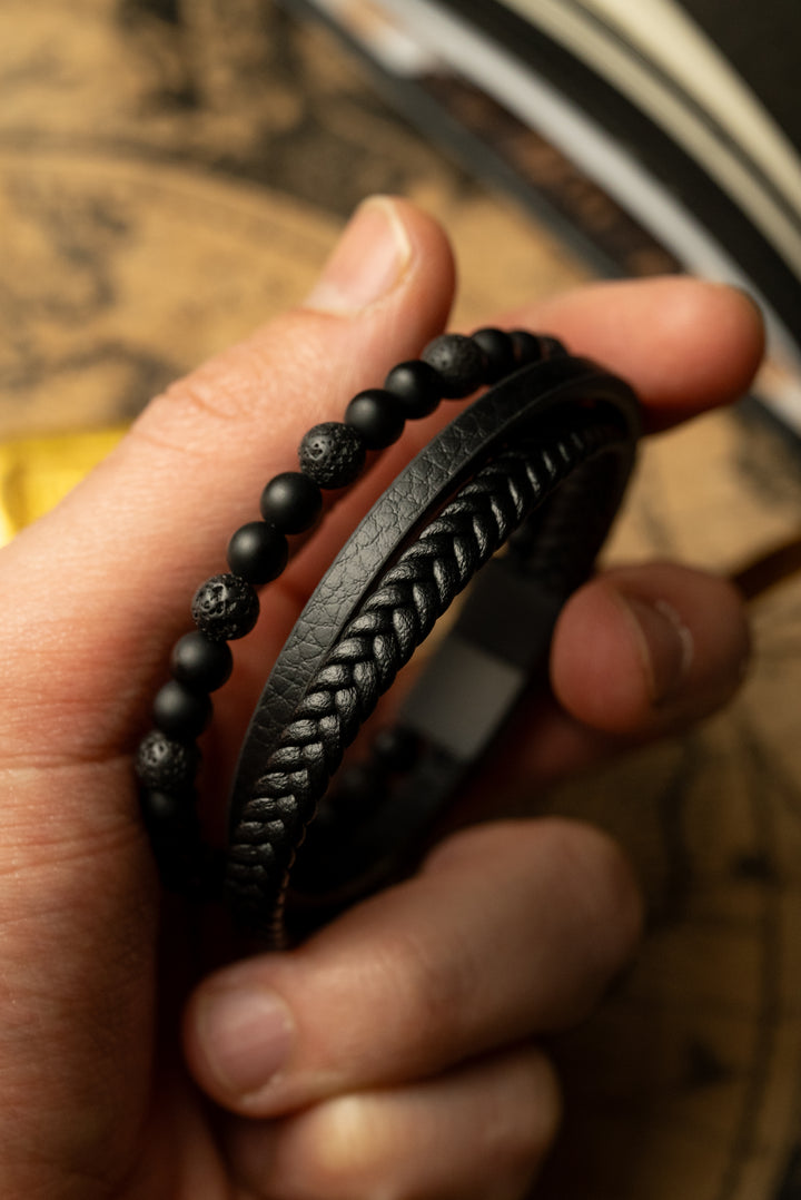 Pulsera LeatherCraft Black - Private Collection