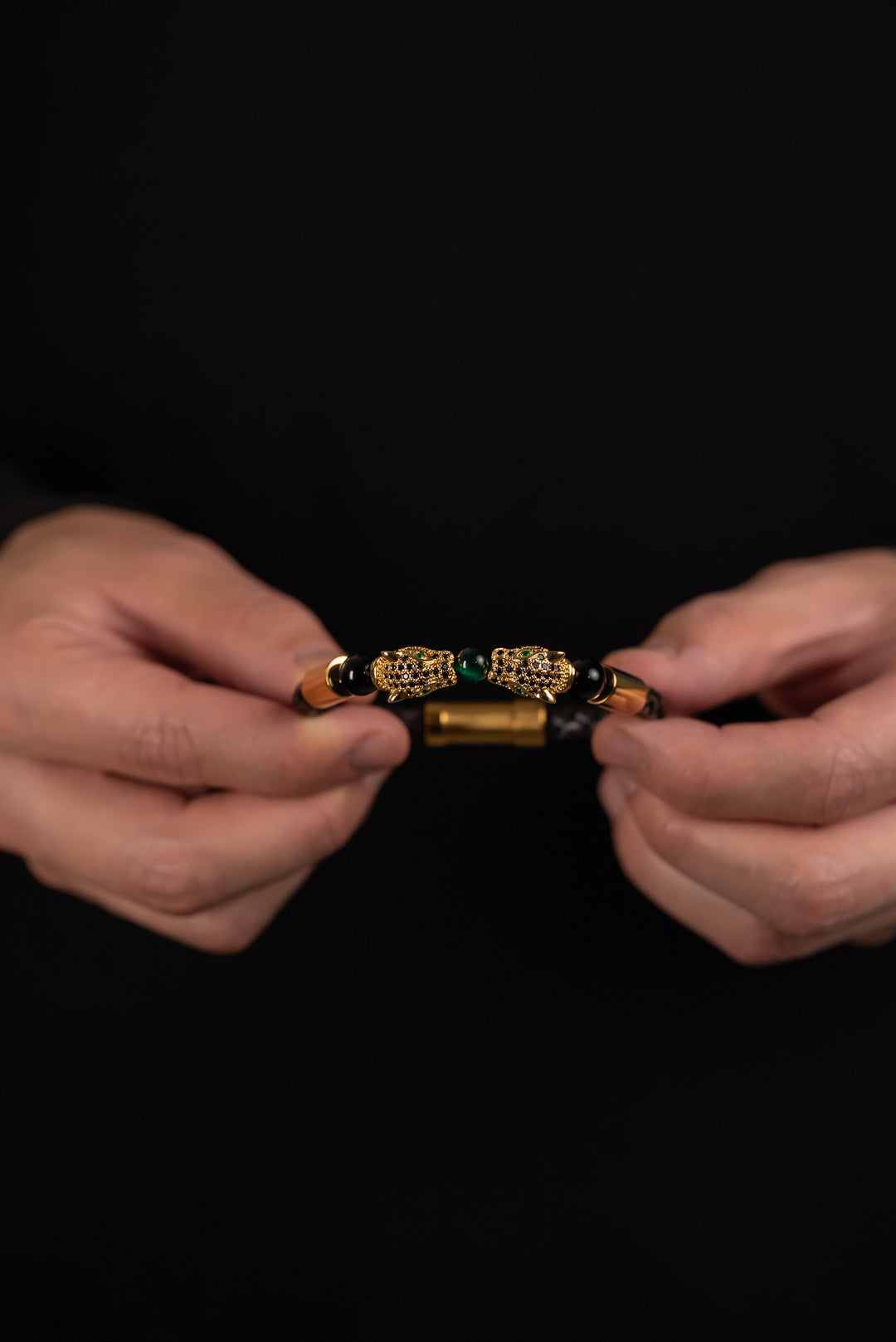 Pulsera Bond Legacy Gold Genuine Leather Private Collection