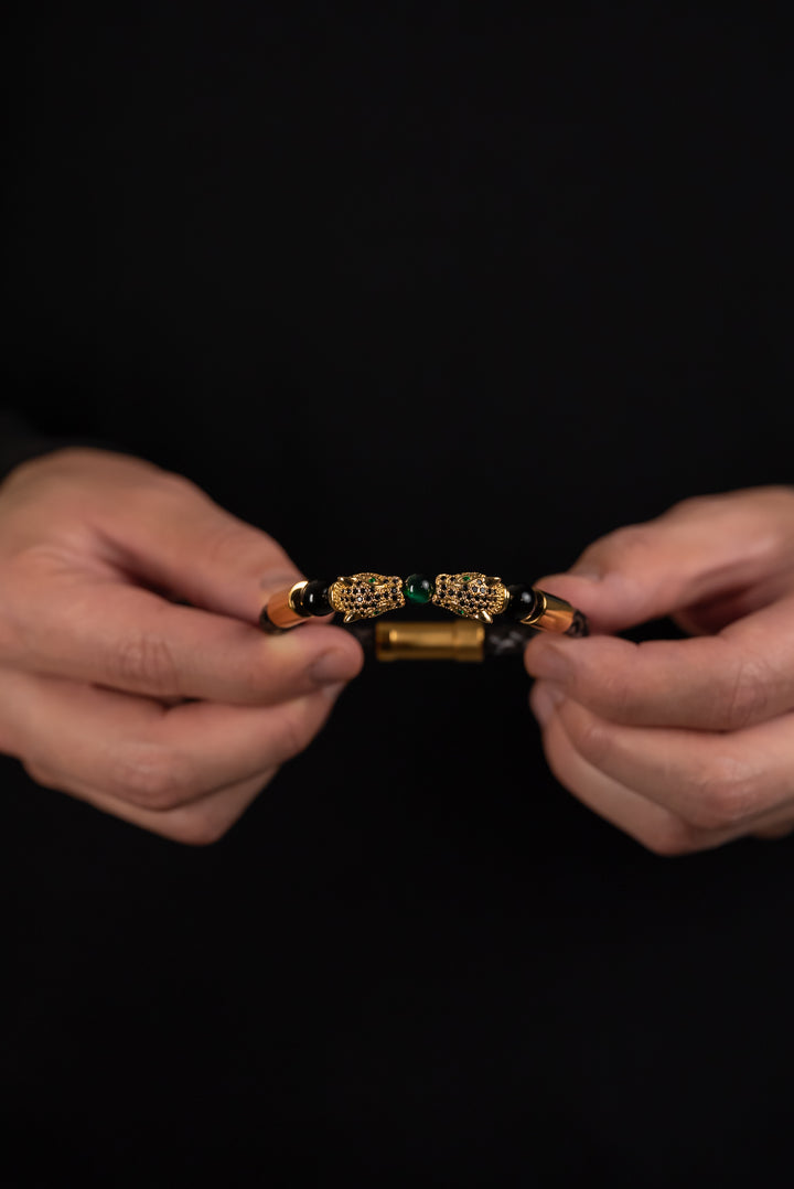 Pulsera Bond Legacy Gold Genuine Leather Private Collection