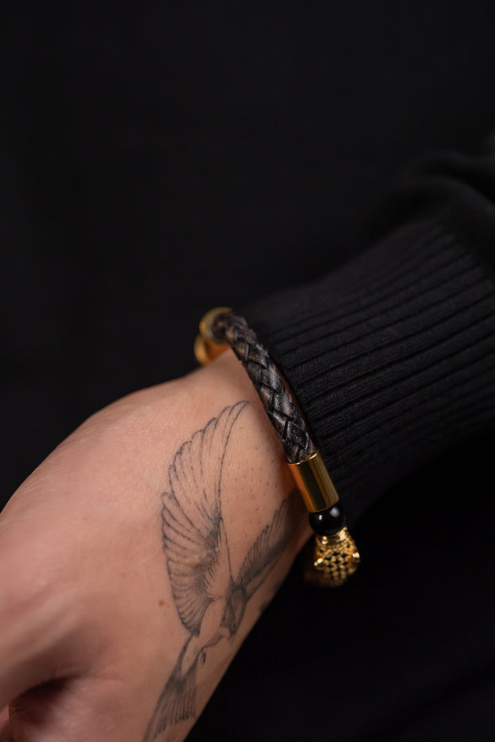 Pulsera Bond Legacy Gold Genuine Leather Private Collection