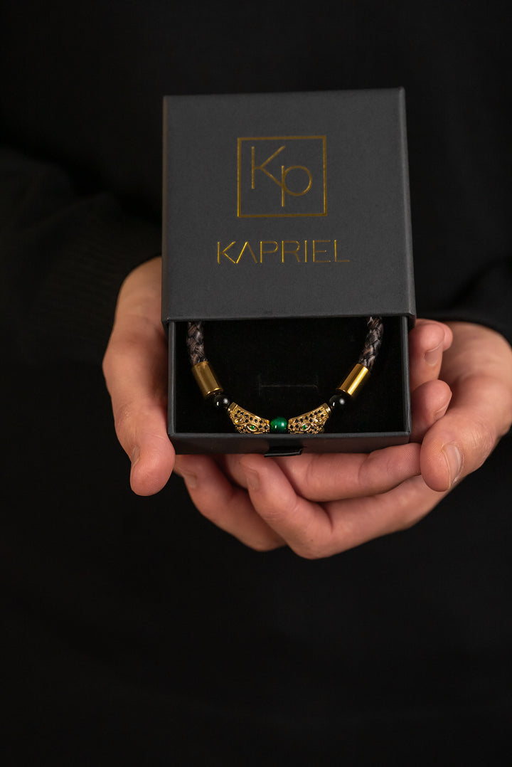 Pulsera Bond Legacy Gold Genuine Leather Private Collection