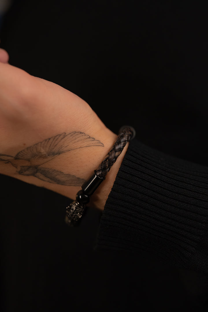 Pulsera Bond Legacy Black Genuine Leather Private Collection