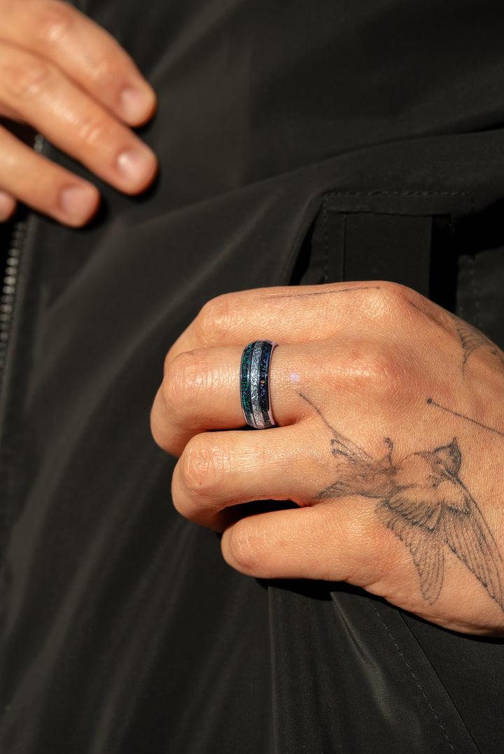 Anillo Aura Silver Carburo de Tungsteno