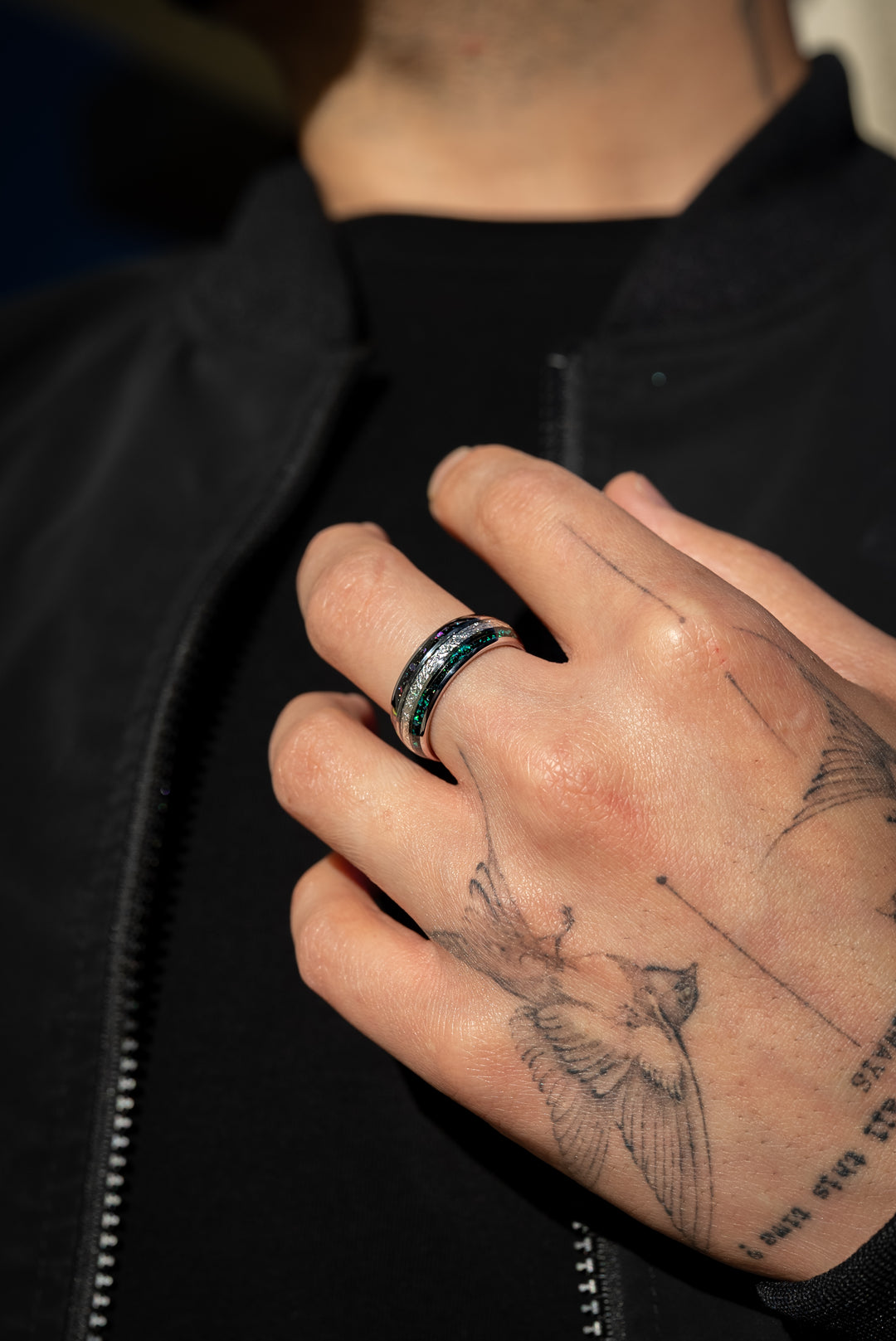 Anillo Aura Silver Carburo de Tungsteno