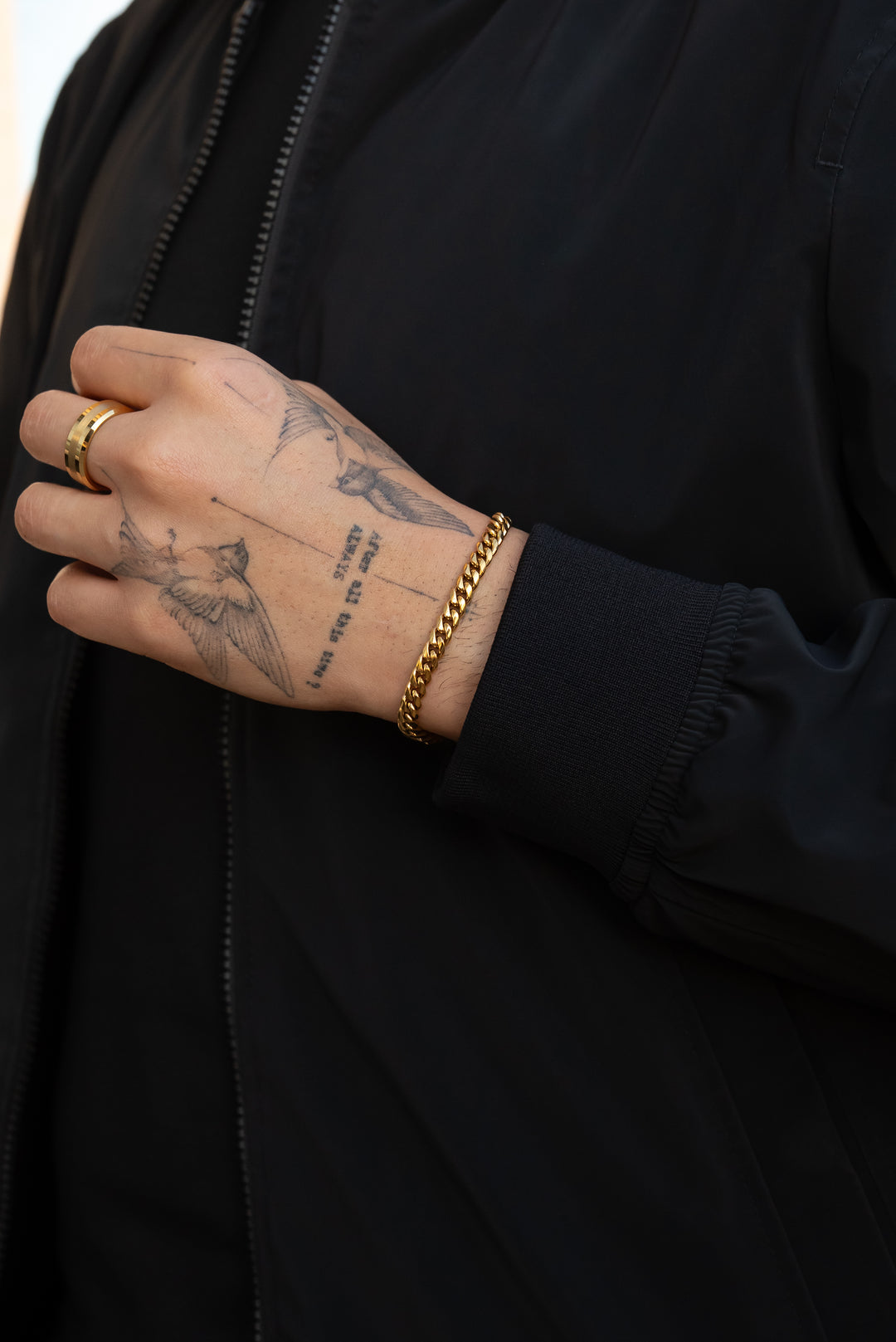 Brazalete Golden Cuban Elect. 18k