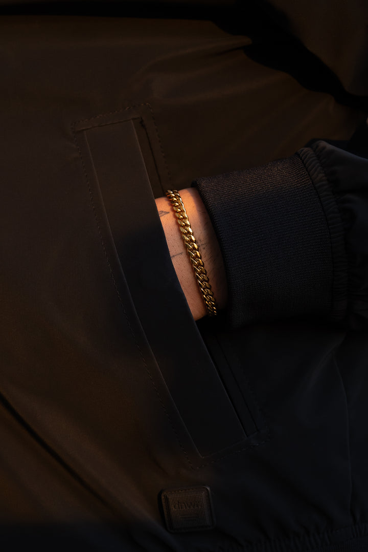 Brazalete Golden Cuban Elect. 18k