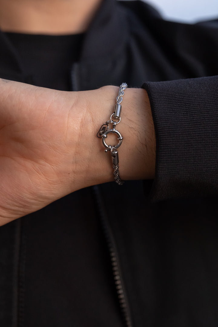 Brazalete Twisted Tourbillon Silver SS316L