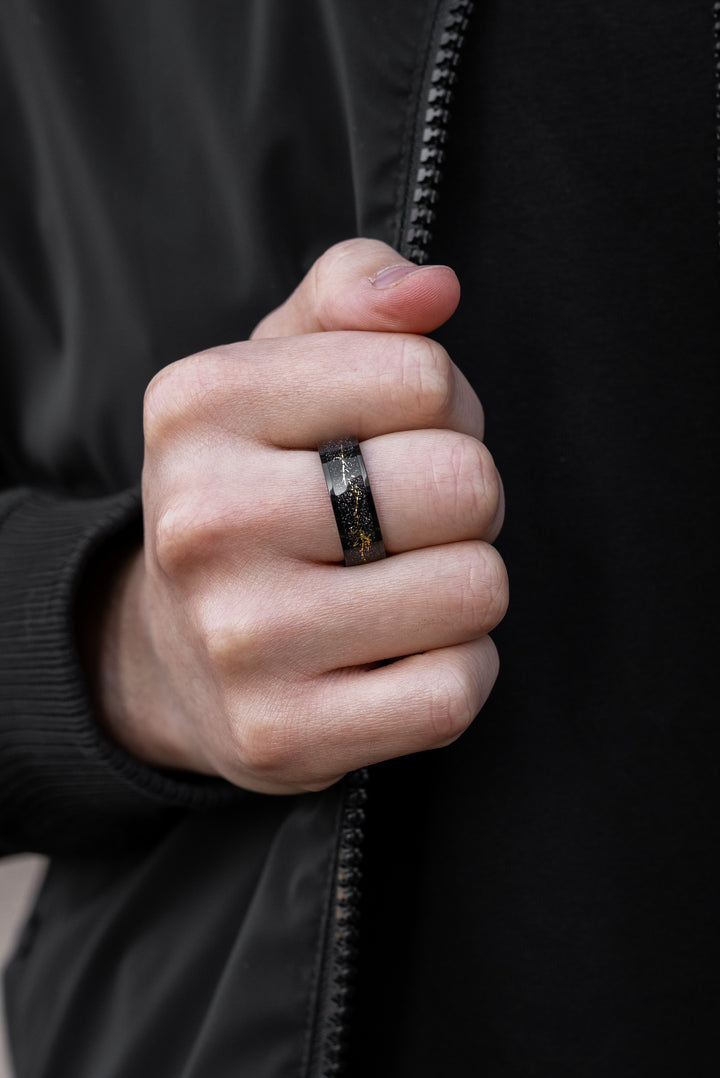 Anillo New Gold Vein Carburo de Tungsteno