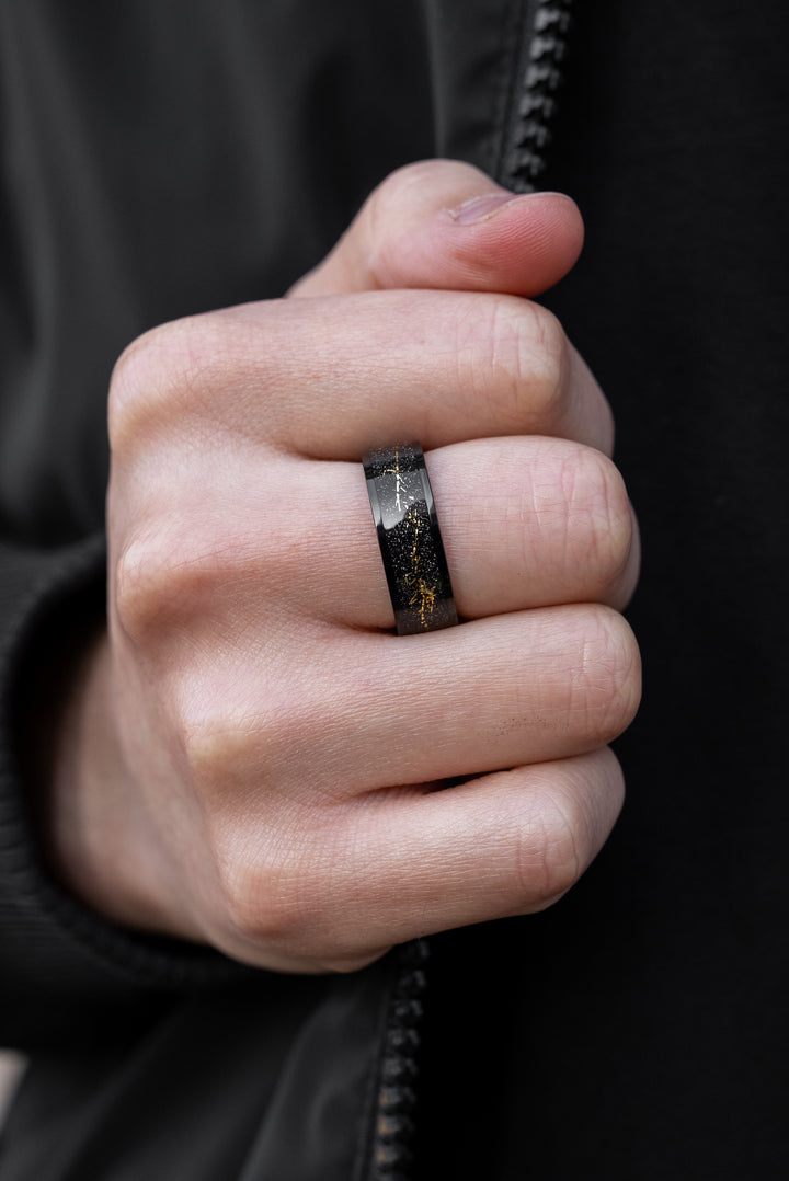 Anillo New Gold Vein Carburo de Tungsteno