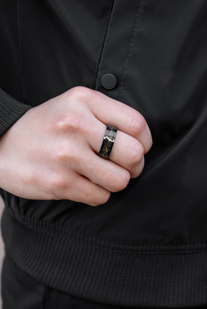 Anillo New Gold Vein Carburo de Tungsteno