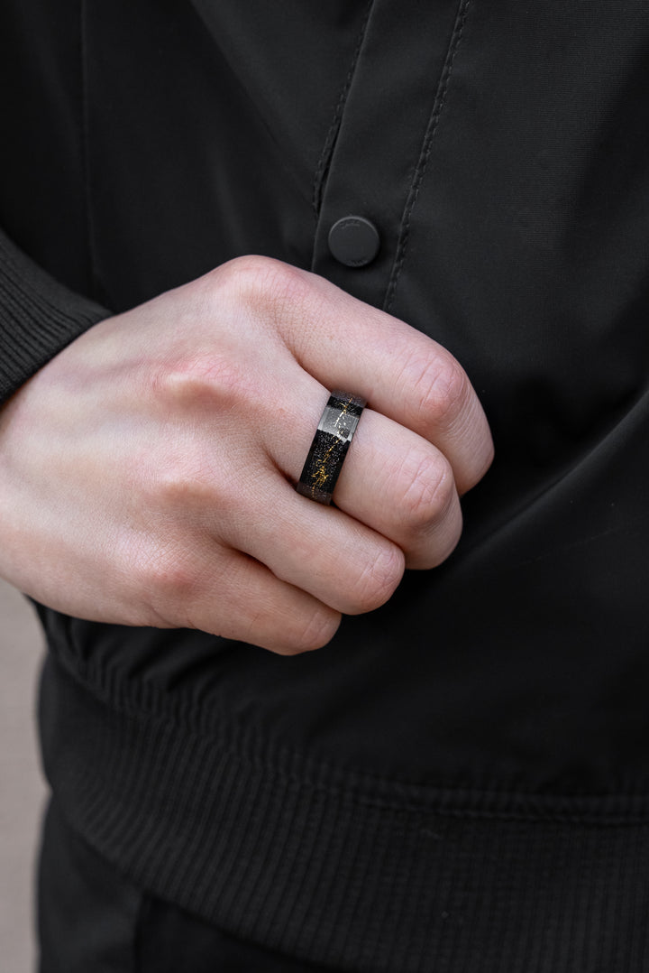 Anillo New Gold Vein Carburo de Tungsteno
