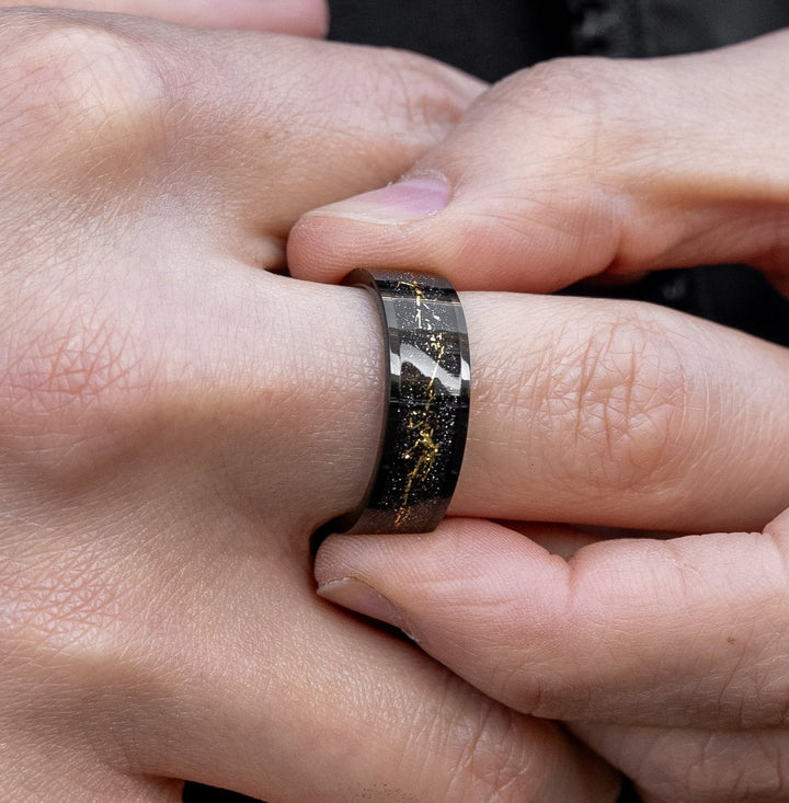 Anillo New Gold Vein Carburo de Tungsteno