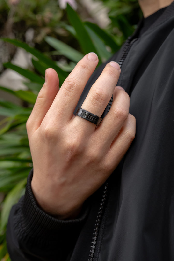 Anillo Wager Black Edition Carburo de Tungsteno