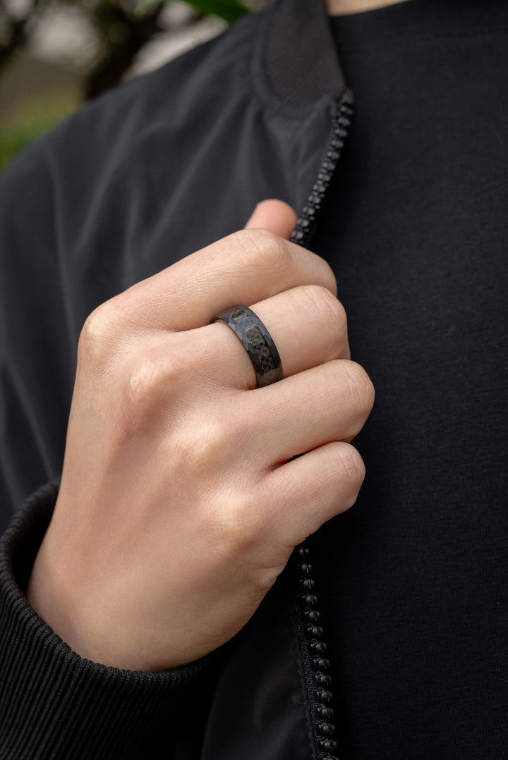 Anillo Wager Black Edition Carburo de Tungsteno