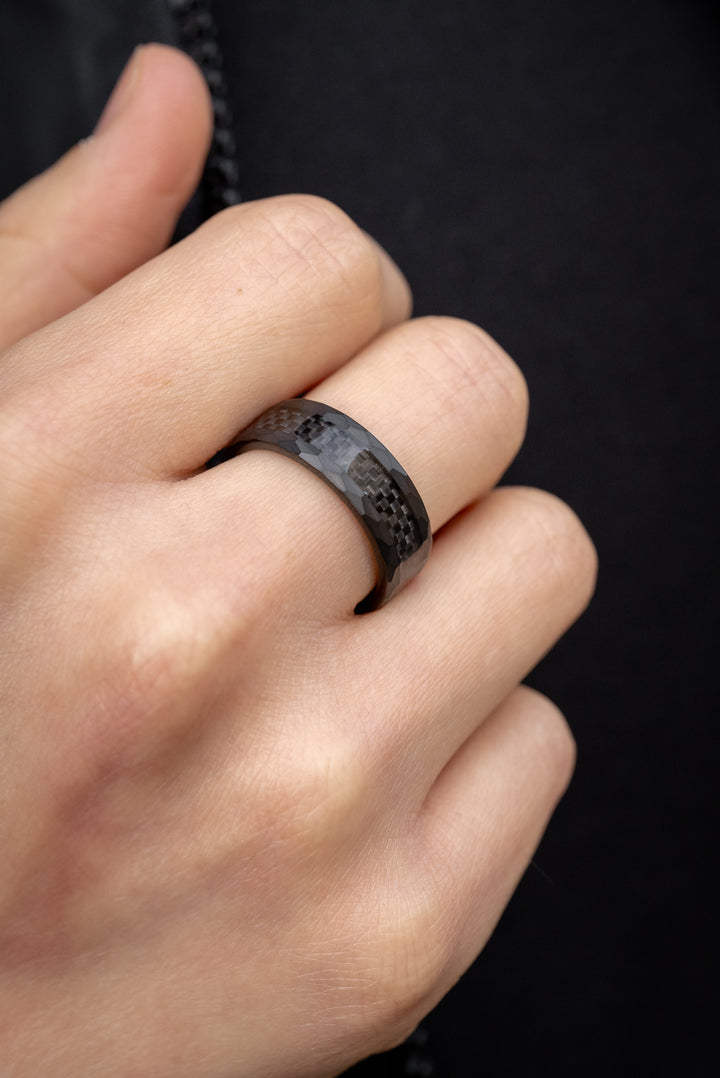 Anillo Wager Black Edition Carburo de Tungsteno