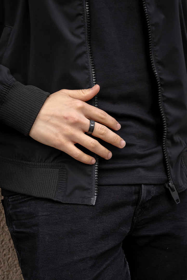 Anillo Wager Black Edition Carburo de Tungsteno