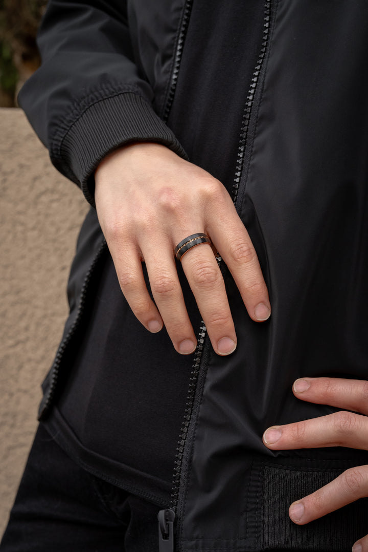 Anillo Monochromatic Carburo de Tungsteno