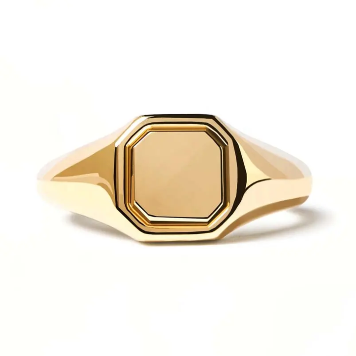 Anillo Perfect Gold Minimalist Electroplatinado Oro 18k