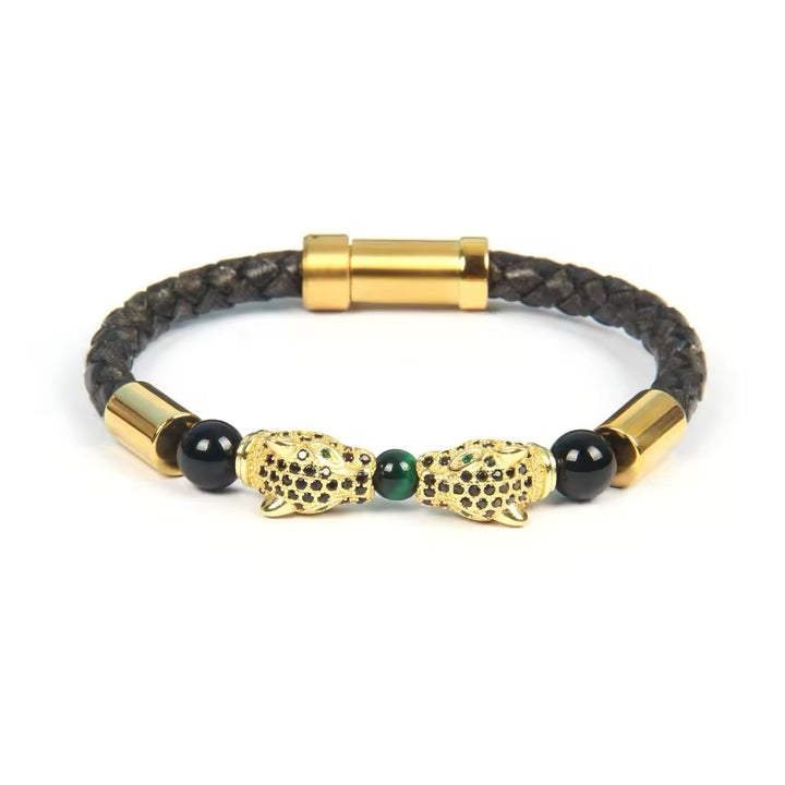 Pulsera Bond Legacy Gold Genuine Leather Private Collection