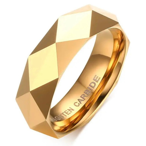 Anillo Atomic Gold Carburo de Tungsteno