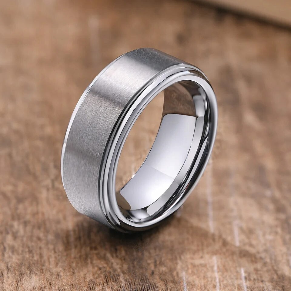 Anillo Essential Strong Silver Carburo de Tungsteno