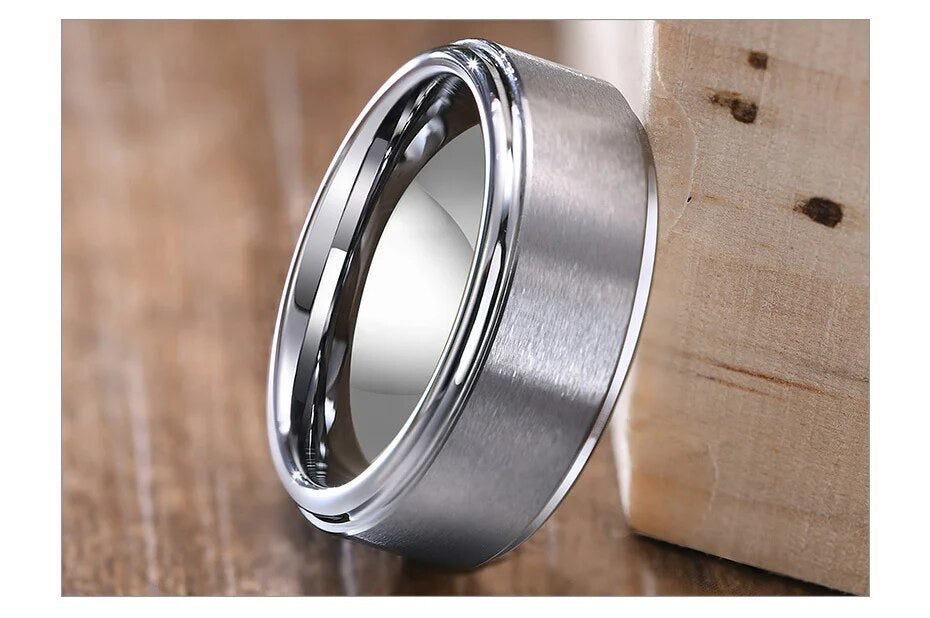 Anillo Essential Strong Silver Carburo de Tungsteno