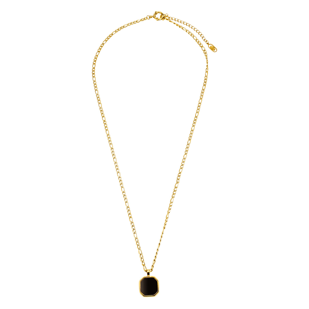 Collar Rude Gold Onyx SS316L Elect. Oro 18k