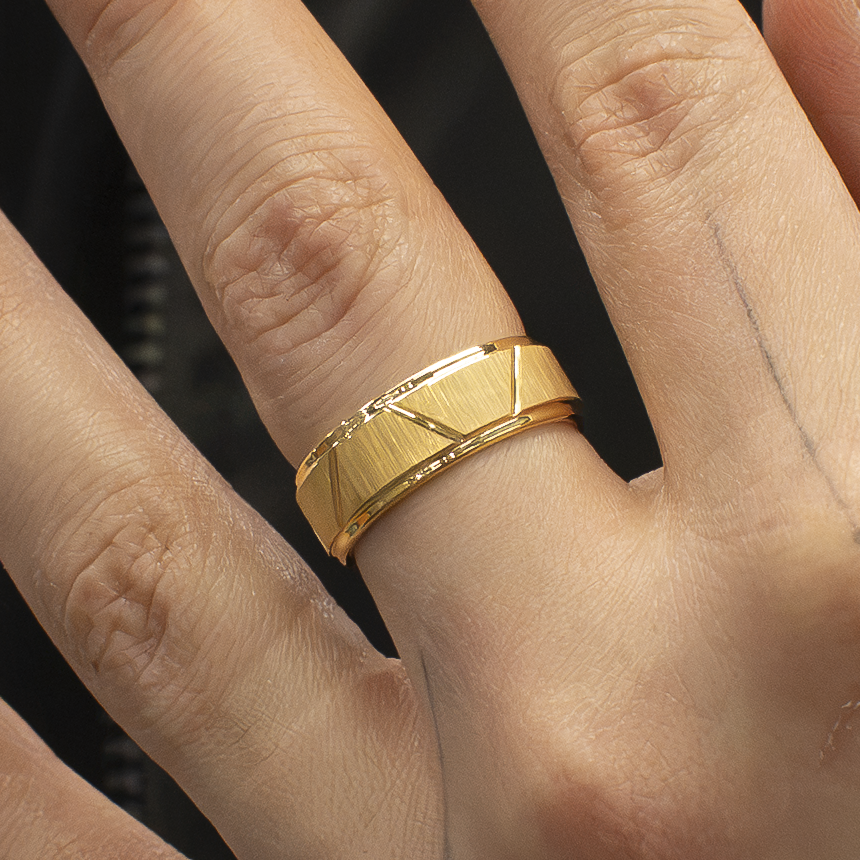 Anillo Gold Empire Carburo de Tungsteno
