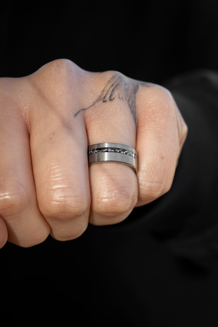 Anillo Iron Trench Carburo de Tungsteno