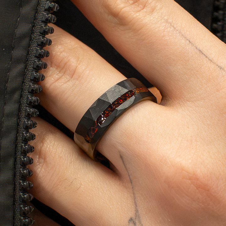 Anillo Diamond Trench Blood Carburo de Tungsteno