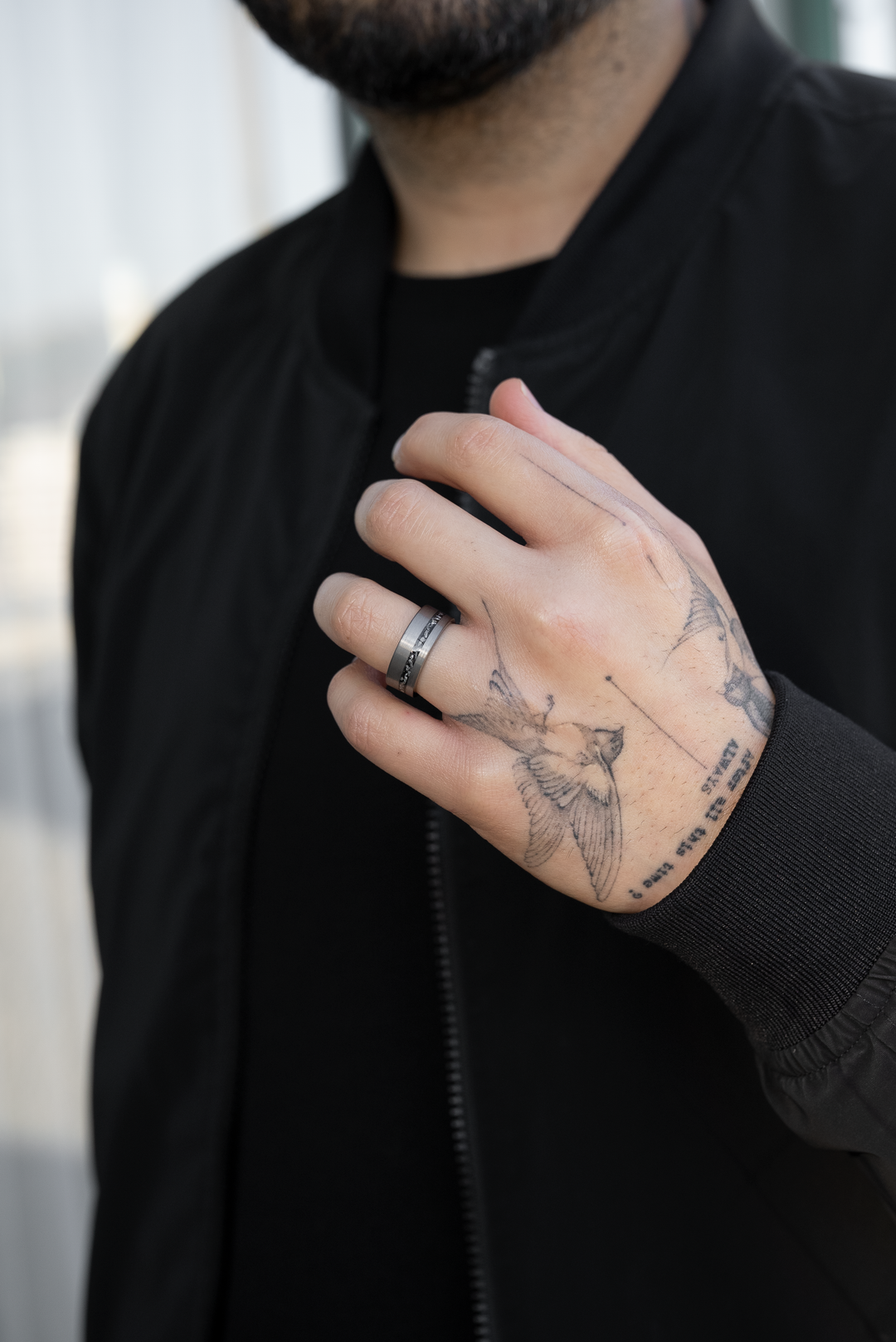 Anillo Iron Trench Carburo de Tungsteno