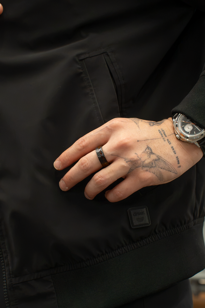 Anillo Diamond Trench Blood Carburo de Tungsteno