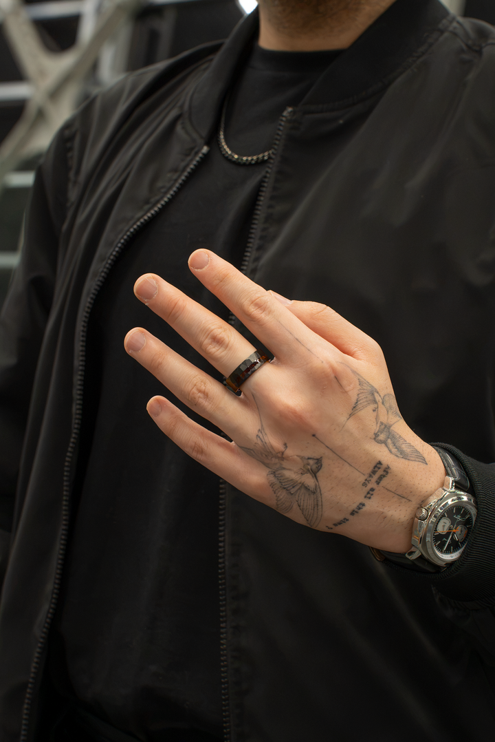 Anillo Diamond Trench Blood Carburo de Tungsteno