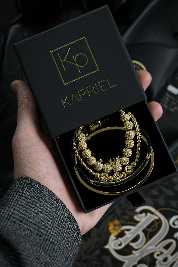 Pack Pulseras Gold King MasterPiece Signature Electroplatinadas en Oro 18k