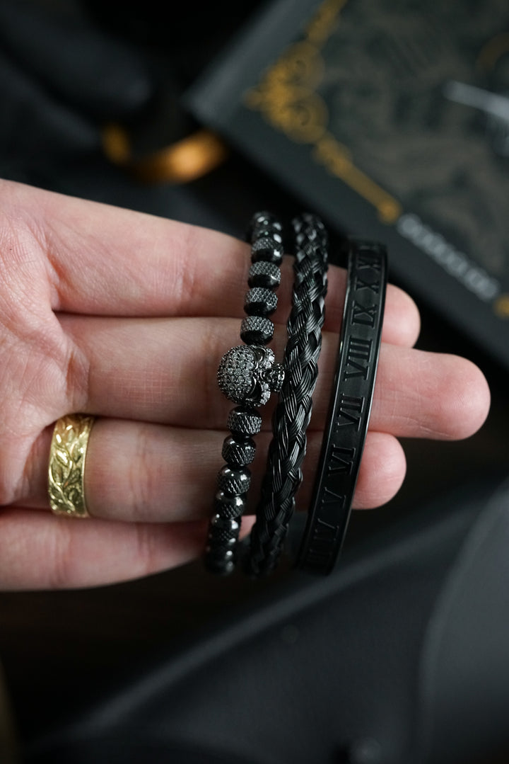 Pack de pulseras Master Skull Signature Black