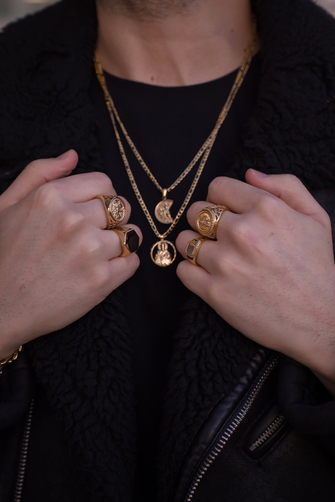 Anillo St. Christopher Gold Victorian Edition Electroplatinado Oro 18k