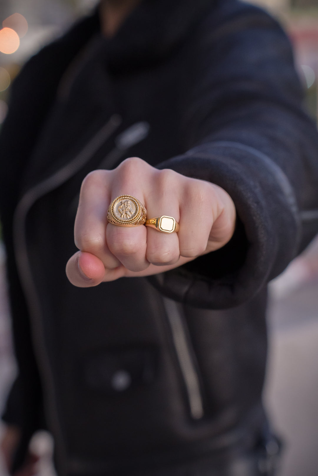 Anillo St. Christopher Gold Victorian Edition Electroplatinado Oro 18k