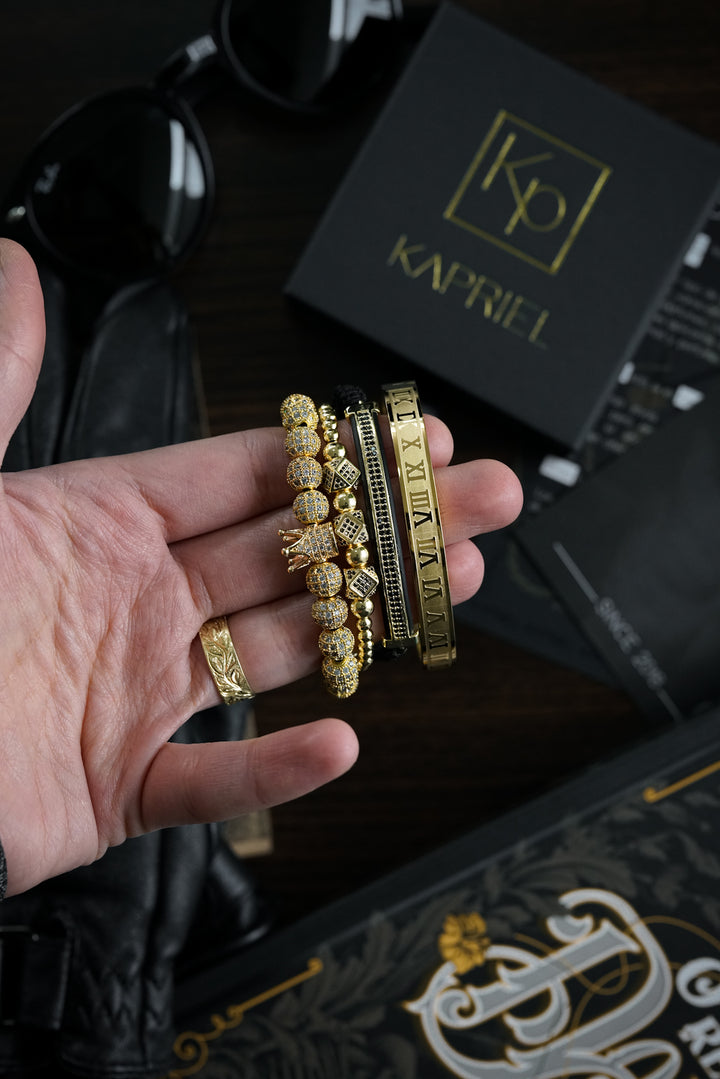 Pack Pulseras Gold King MasterPiece Signature Electroplatinadas en Oro 18k