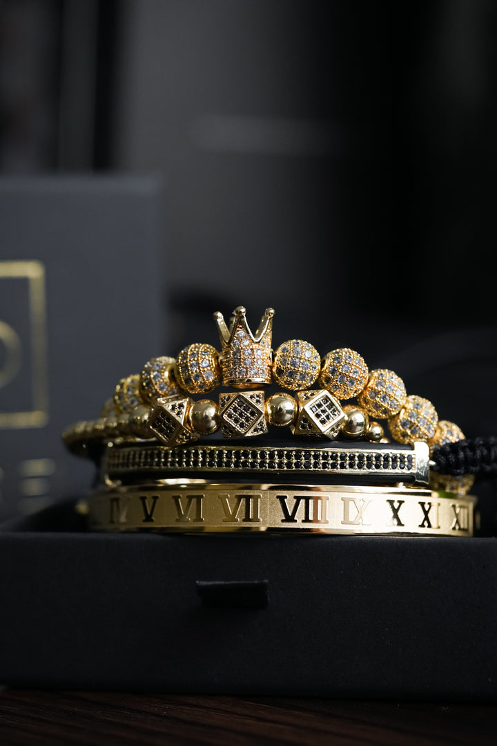Pack Pulseras Gold King MasterPiece Signature Electroplatinadas en Oro 18k